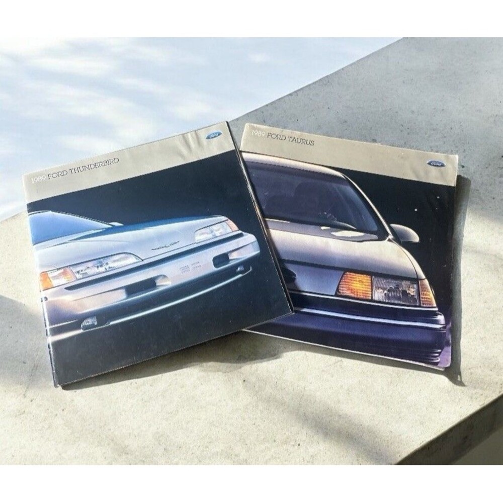 1989 Ford Thunderbird & Taurus Sales Brochure USA Vintage 80’s Car Pictures